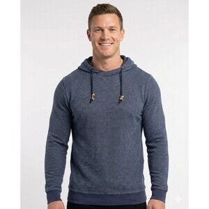 Frederik Anderson Copenhagen Hoodie Mens Large Blue Pullover Sweater Knit